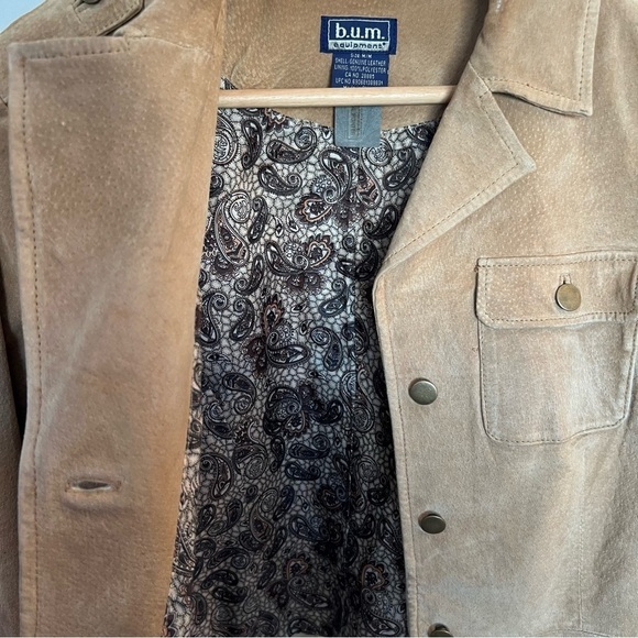 Vintage Tan suede Utility short jacket - Picture 7 of 10